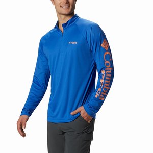 Columbia PFG Terminal Tackle™ 1/4 Zip Pullover Herr Blå (HRGYP4913)